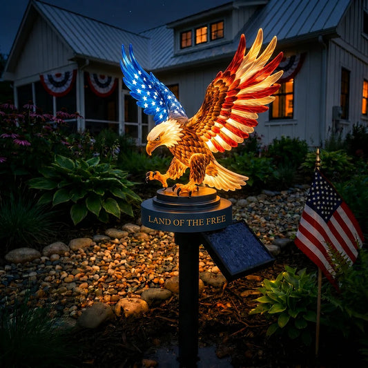 🦅 America 250th Anniversary Solar Eagle Garden Light – A Glowing Tribute to American Freedom