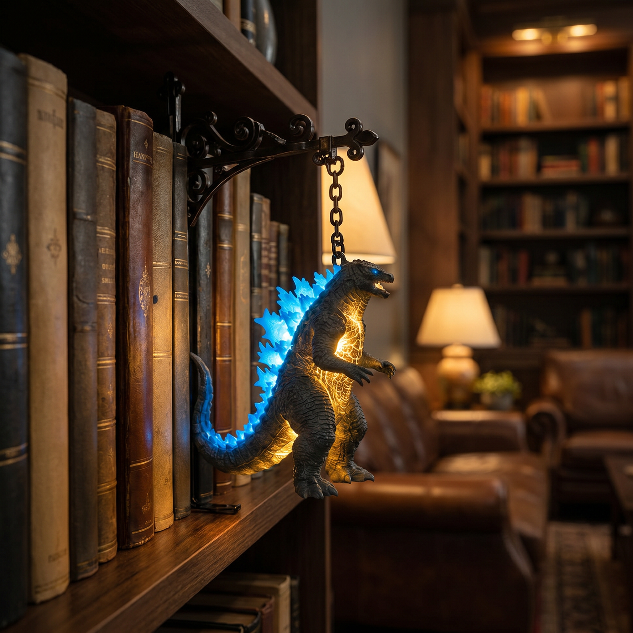 Glowing Monster Bookshelf Lamp - Dinosaur-Inspired Gift For Kids