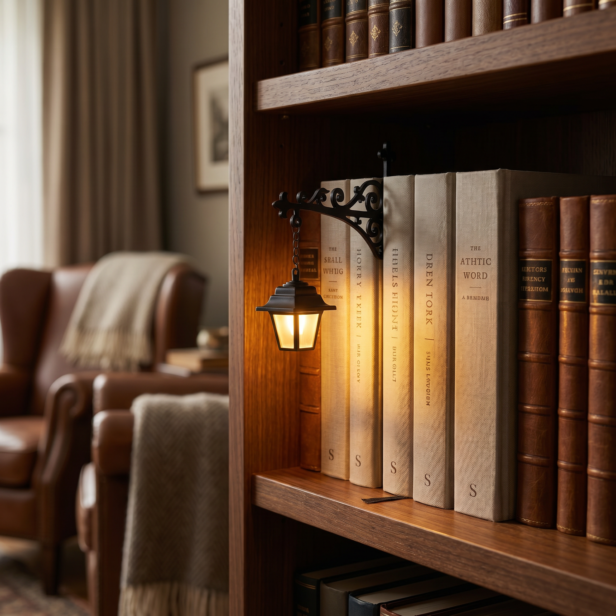 Ghost Reading Bookshelf Lamp - A Cozy Little Light For Book Lovers