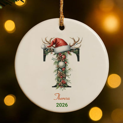Personalized Christmas Initial Ornament