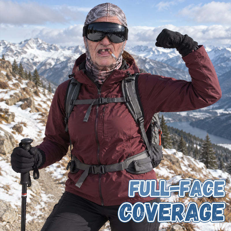 Fleece-lined Funny Old Man Ski Face Mask