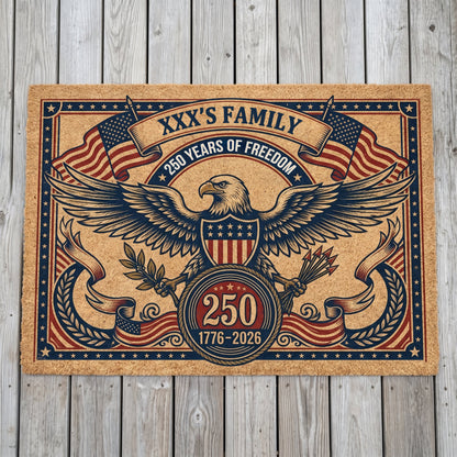 United States 250th Anniversary Personalized Family Doormat