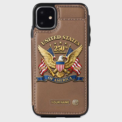 【Father's Day 50% OFF】United States 250th Anniversary Custom Wallet Phone Case