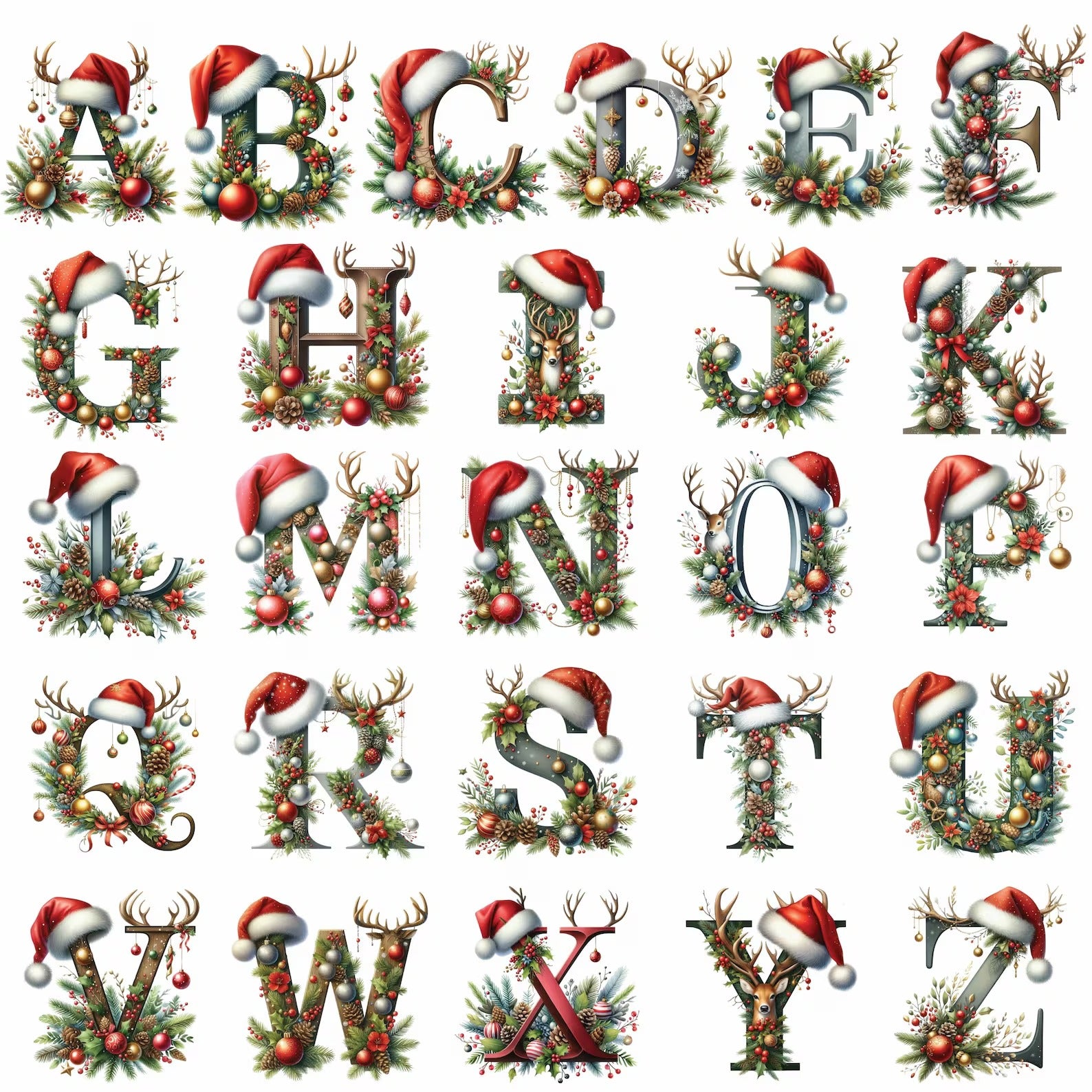 Personalized Christmas Initial Ornament