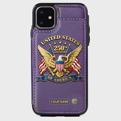 【Father's Day 50% OFF】United States 250th Anniversary Custom Wallet Phone Case