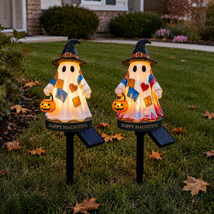 👻 Solar Halloween Ghost Garden Stake