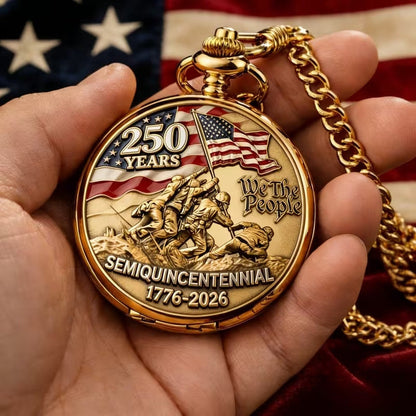 America 250th Anniversary Commemorative Pocket Watch — 1776-2026