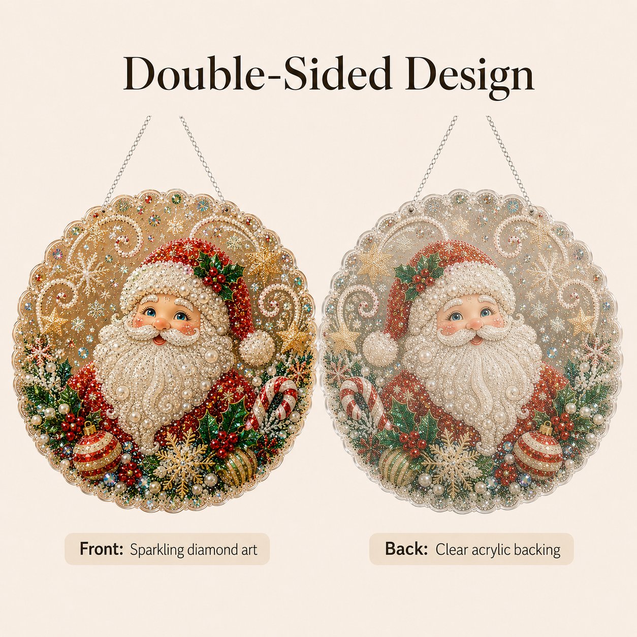 Christmas Pearl Diamond Art Hanging Ornament Kit