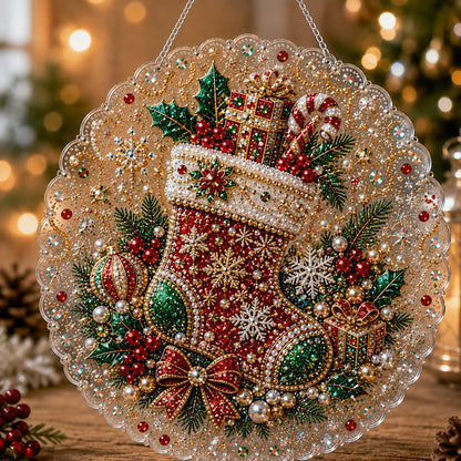 Christmas Pearl Diamond Art Hanging Ornament Kit