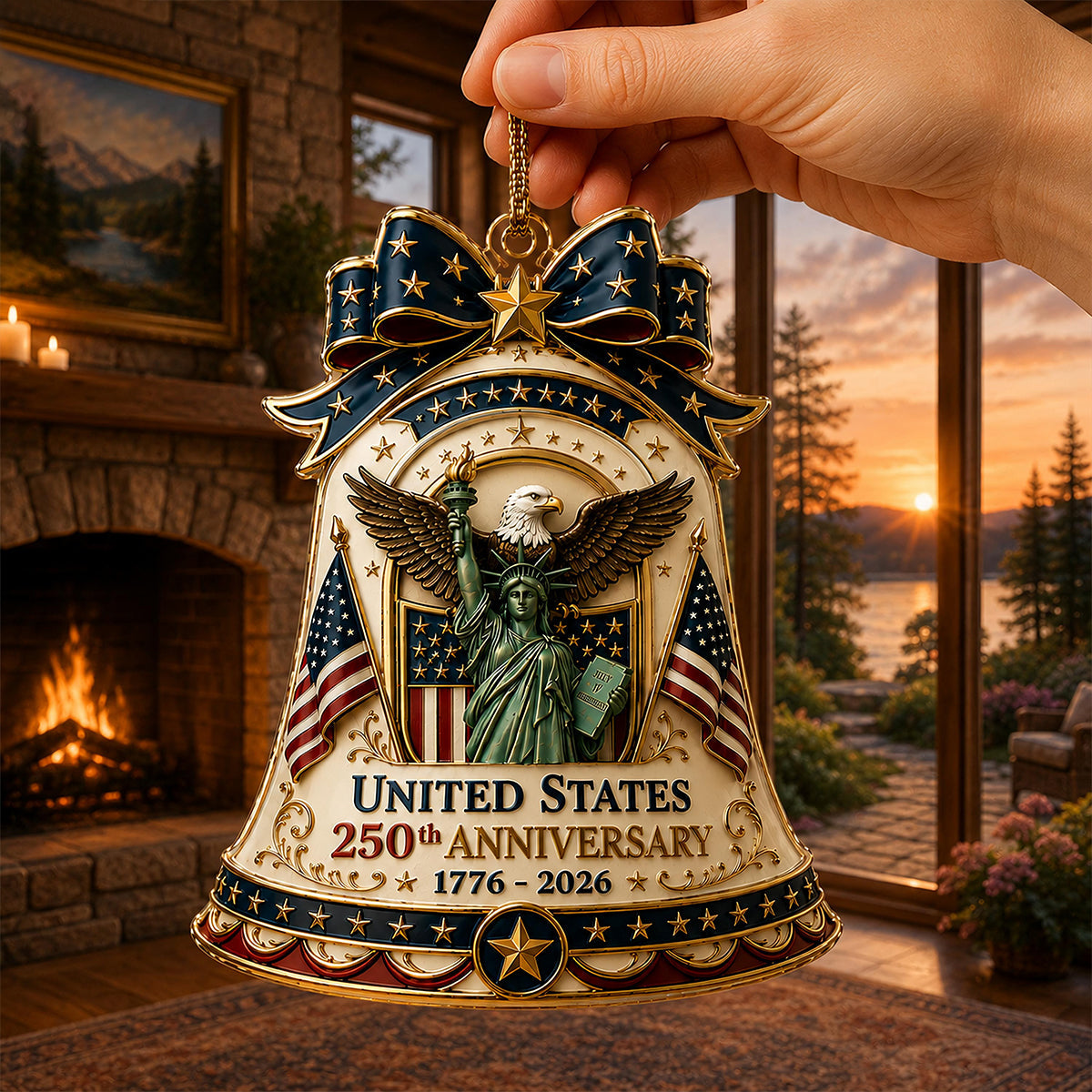 🇺🇸🔔 USA 250th Anniversary Liberty Bell Acrylic Ornament