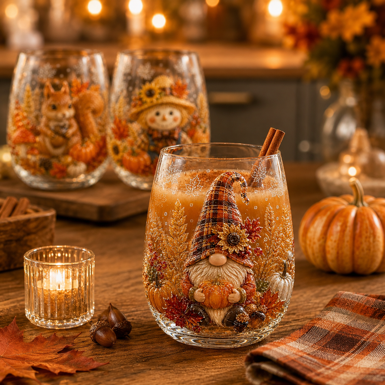 Autumn Harvest Glass Cup Collection — Cozy Fall Moments In Every Sip