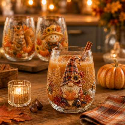 Autumn Harvest Glass Cup Collection — Cozy Fall Moments In Every Sip