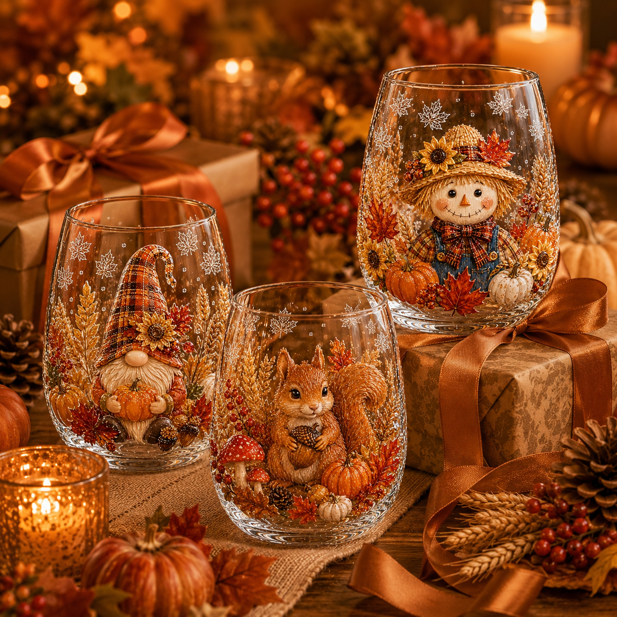 Autumn Harvest Glass Cup Collection — Cozy Fall Moments In Every Sip