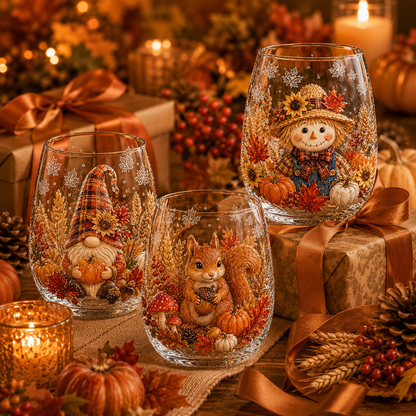 Autumn Harvest Glass Cup Collection — Cozy Fall Moments In Every Sip