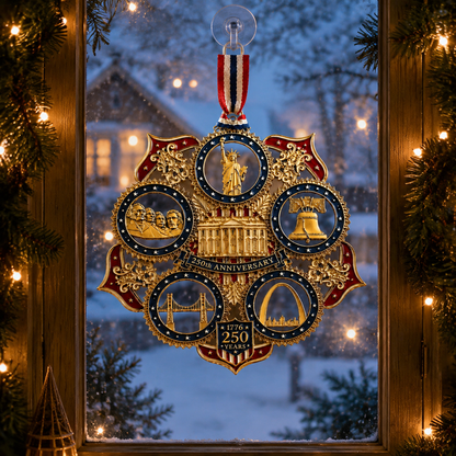 🇺🇸✨ America 250th Anniversary Commemorative Christmas Ornament
