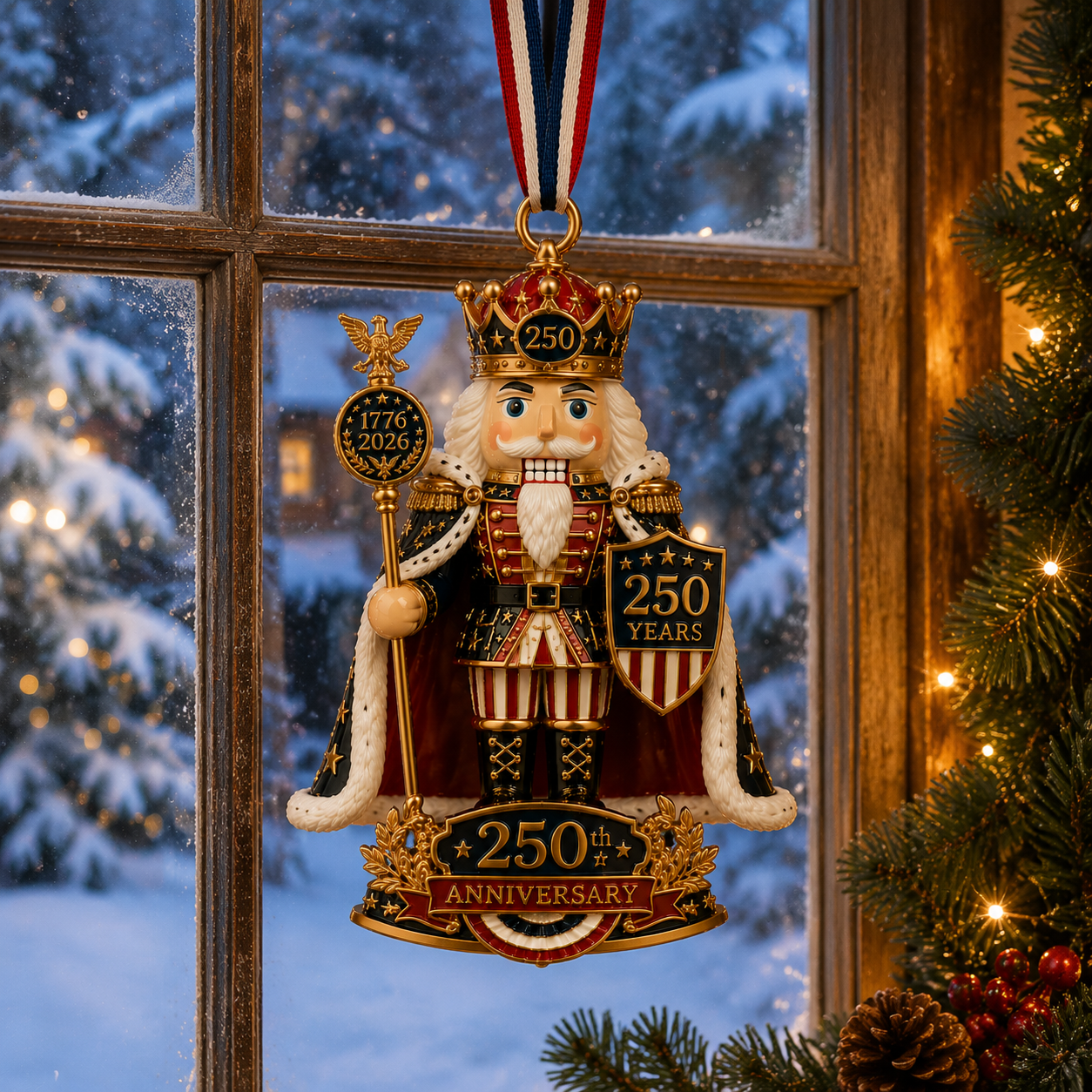 🎄 Nutcracker-themed Christmas Tree Ornament – Limited Anniversary Edition