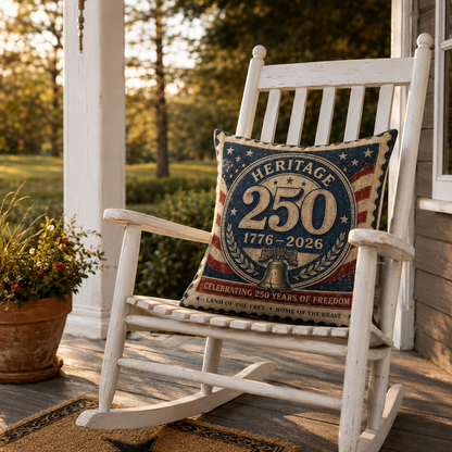 Patriotic 250th Anniversary Throw Pillow