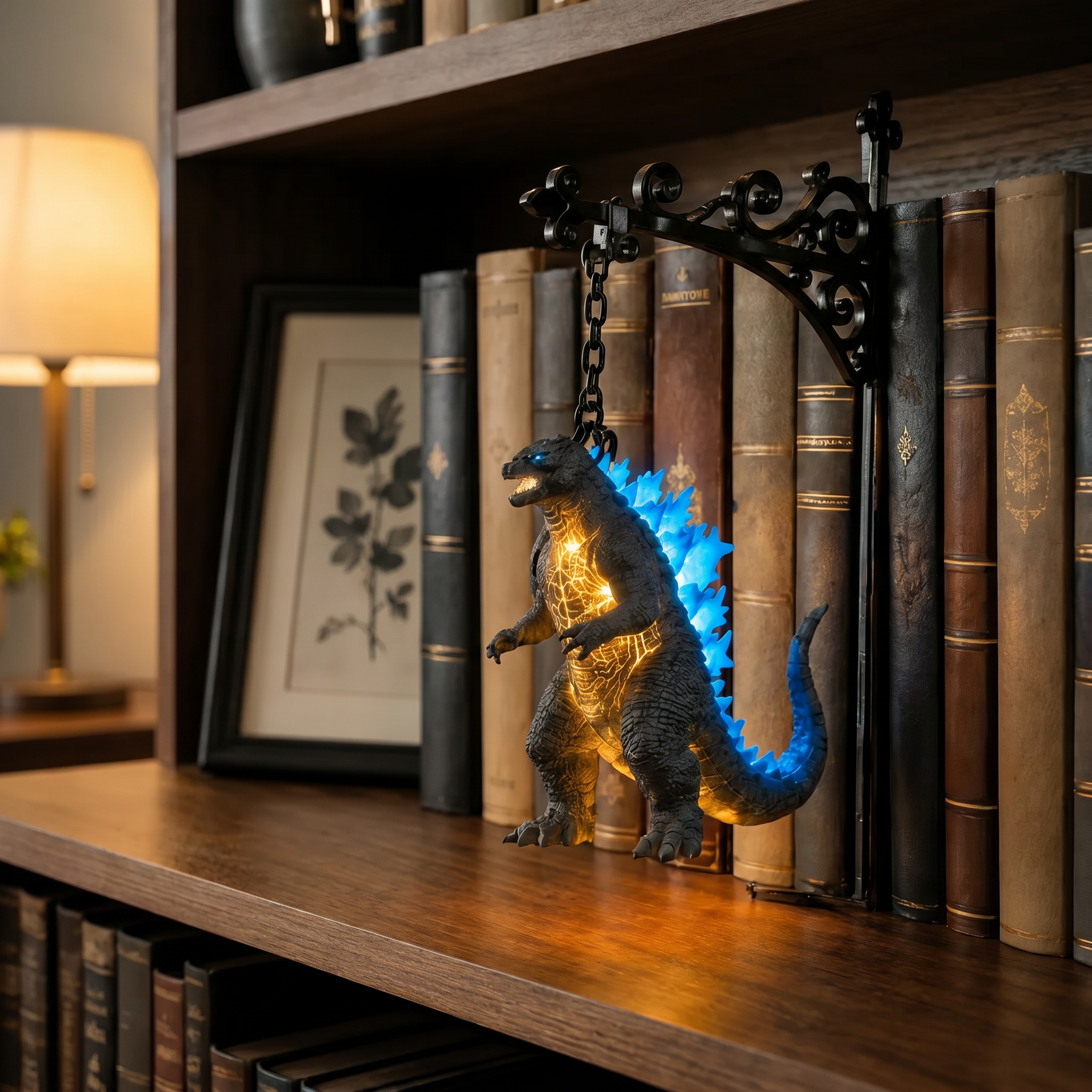 Glowing Monster Bookshelf Lamp - Dinosaur-Inspired Gift For Kids