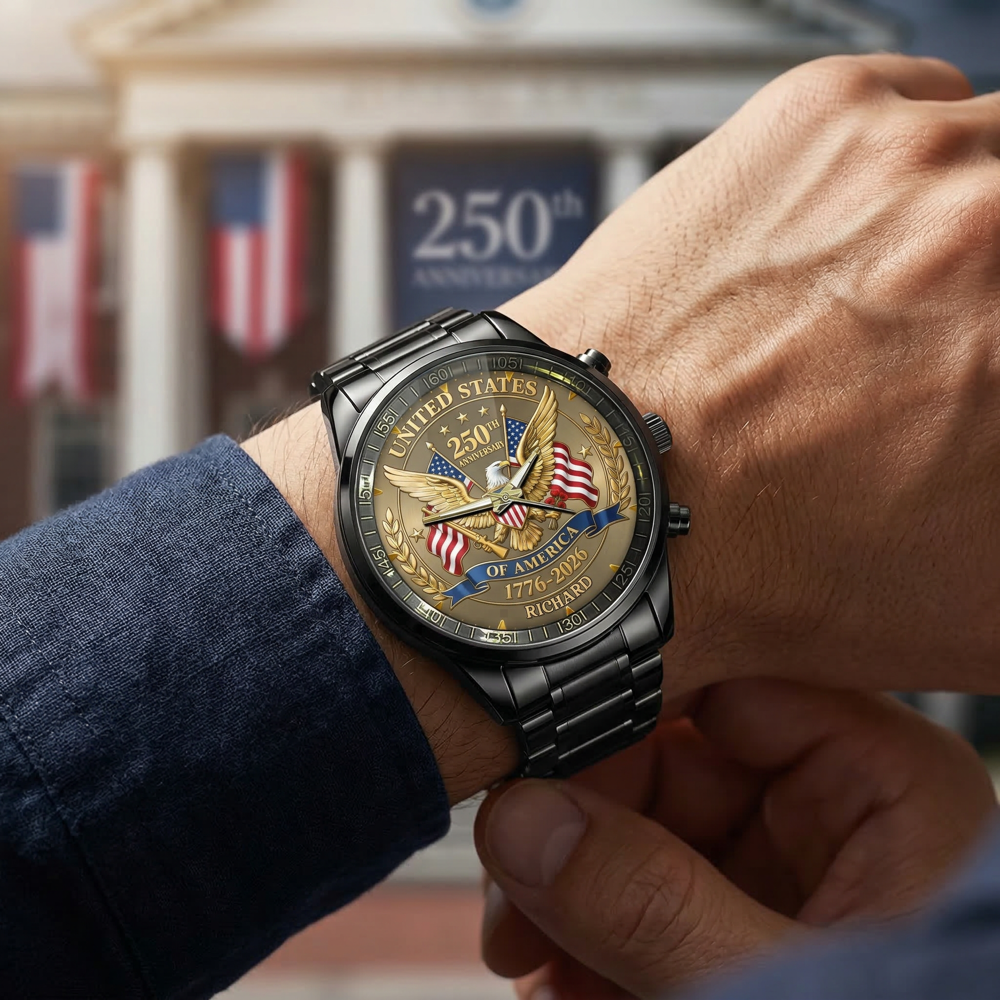 United States 250th Anniversary Personalized Watch