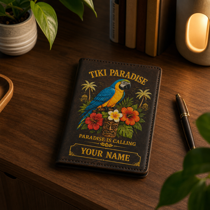 Tiki Paradise Personalized Passport Holder