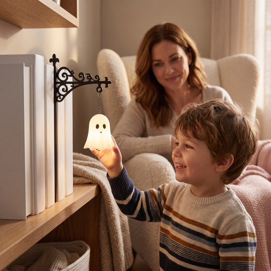 Ghost Reading Bookshelf Lamp - A Cozy Little Light For Book Lovers