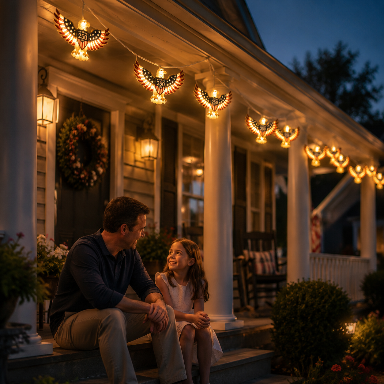 United States 250th Anniversary Eagle String Lights