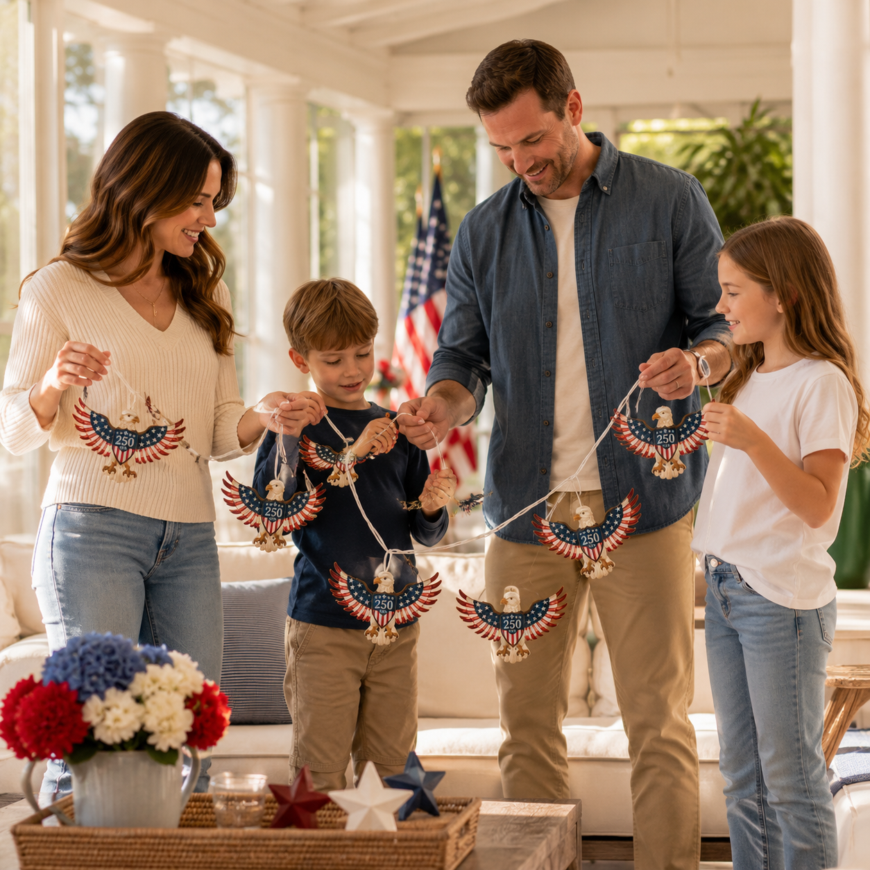 United States 250th Anniversary Eagle String Lights