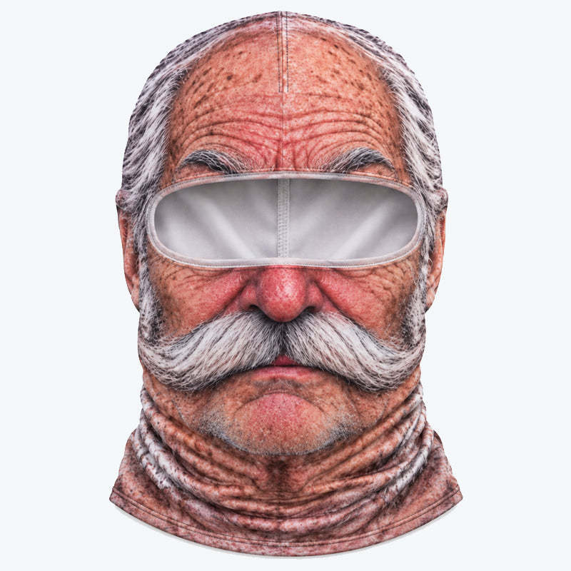 Fleece-lined Funny Old Man Ski Face Mask