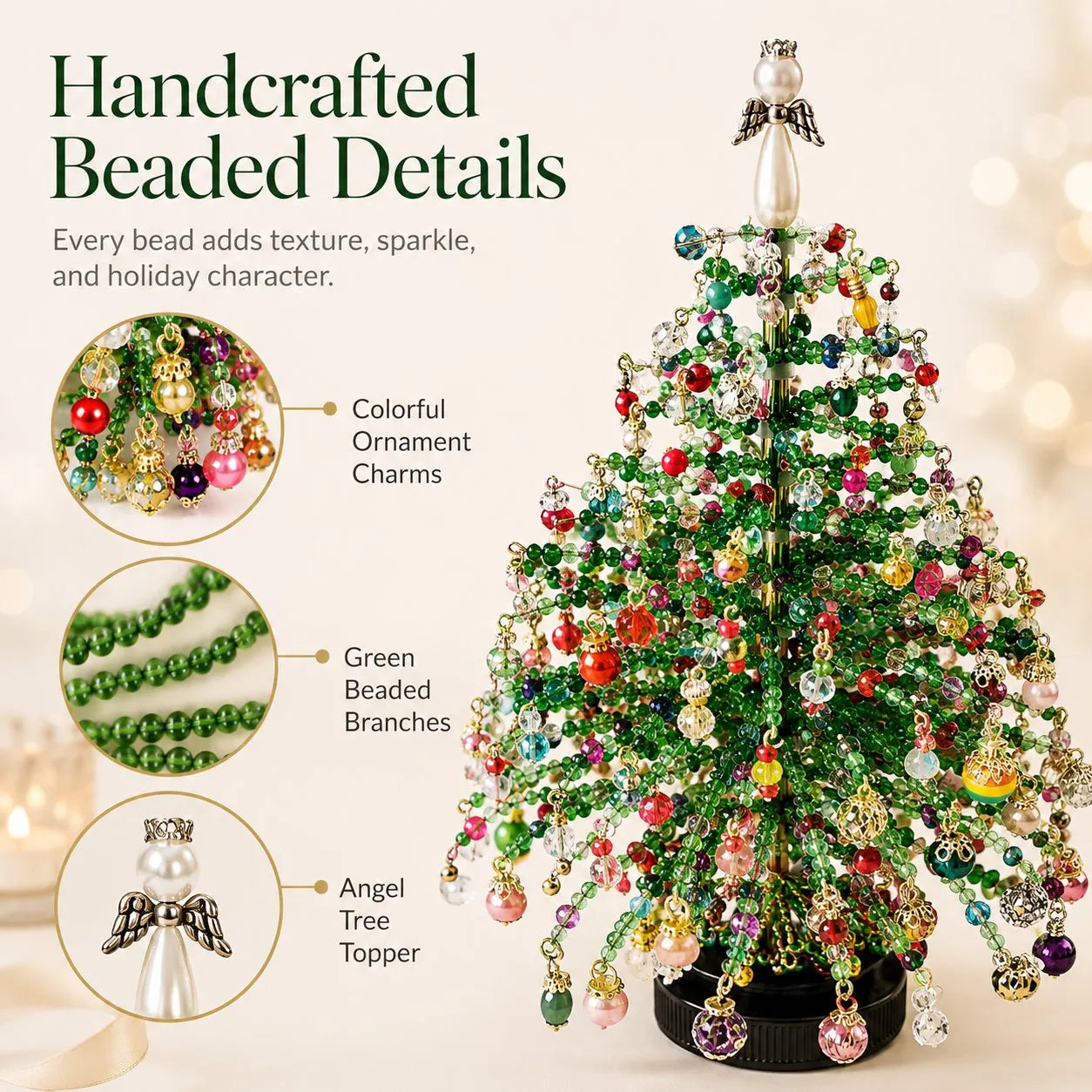 🎄DIY Beaded Christmas Tree Kit – Create Your Own Sparkling Holiday Decoration
