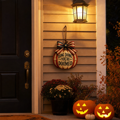 🎃😂 Ding Dong…A Spooky-Funny Heritage Door Hanger Has Arrived