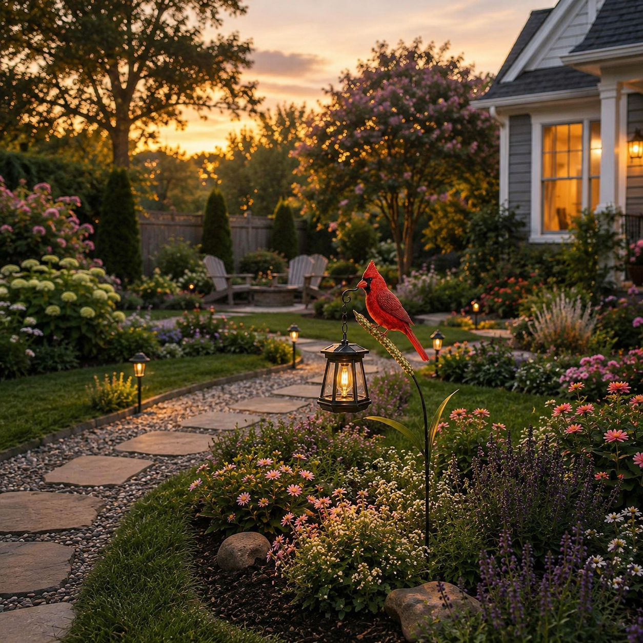 Cardinal Solar Lantern - A Warm Garden Light Full Of Love And Remembrance
