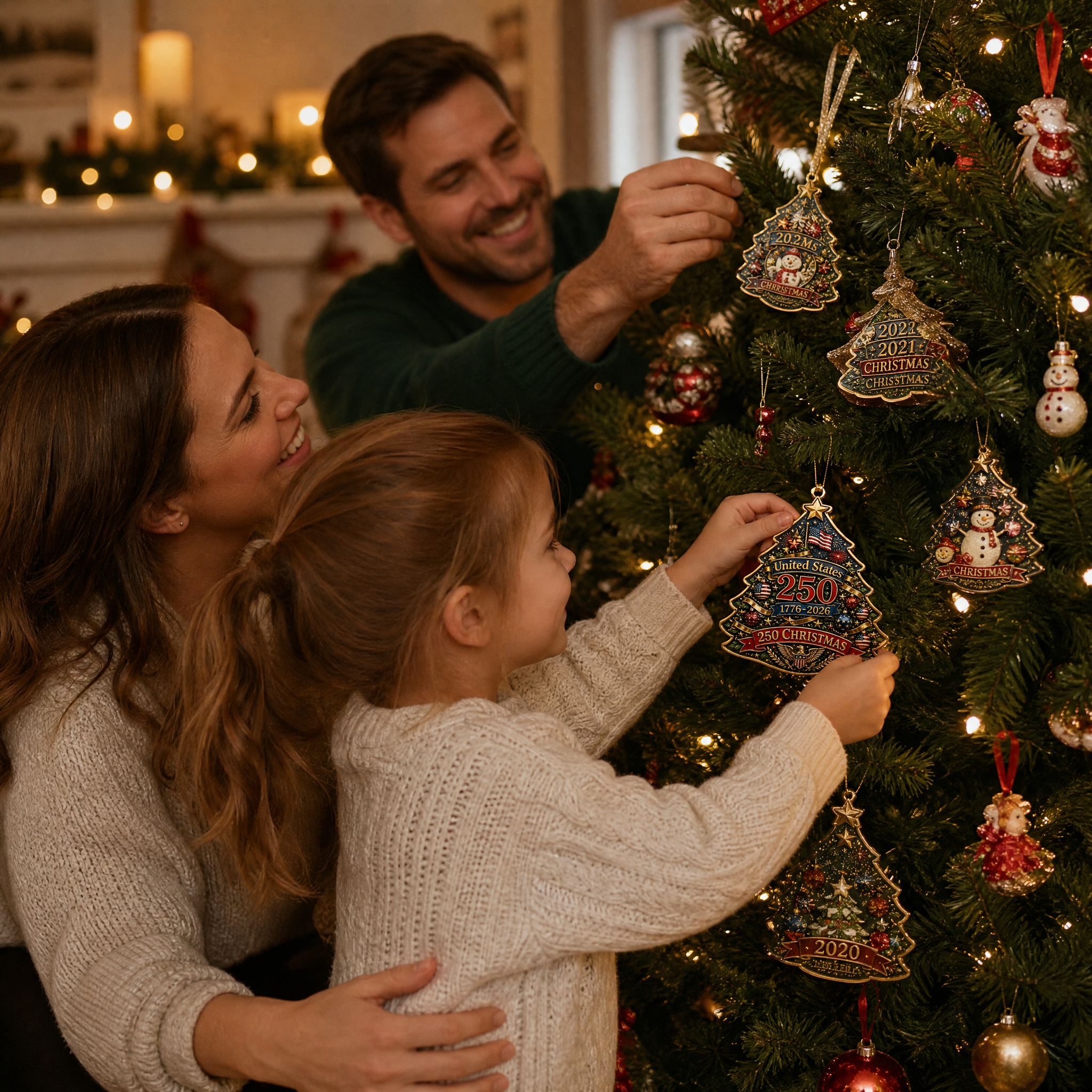 Limited Edition Patriotic Christmas Tree Decoration | 1776-2026 Anniversary Collectible