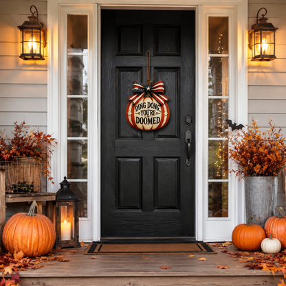 🎃😂 Ding Dong…A Spooky-Funny Heritage Door Hanger Has Arrived