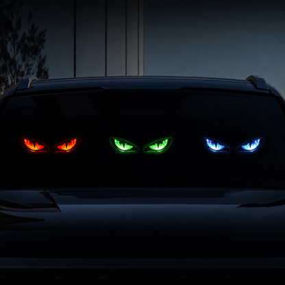 Devil Eyes Solar Motion Sensor LED Car Light