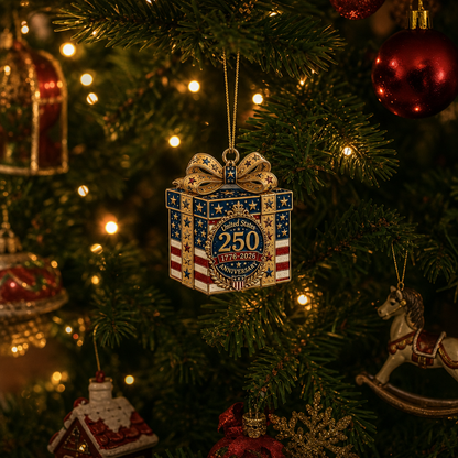 Limited Edition Patriotic Christmas Tree Decoration | 1776-2026 Anniversary Collectible