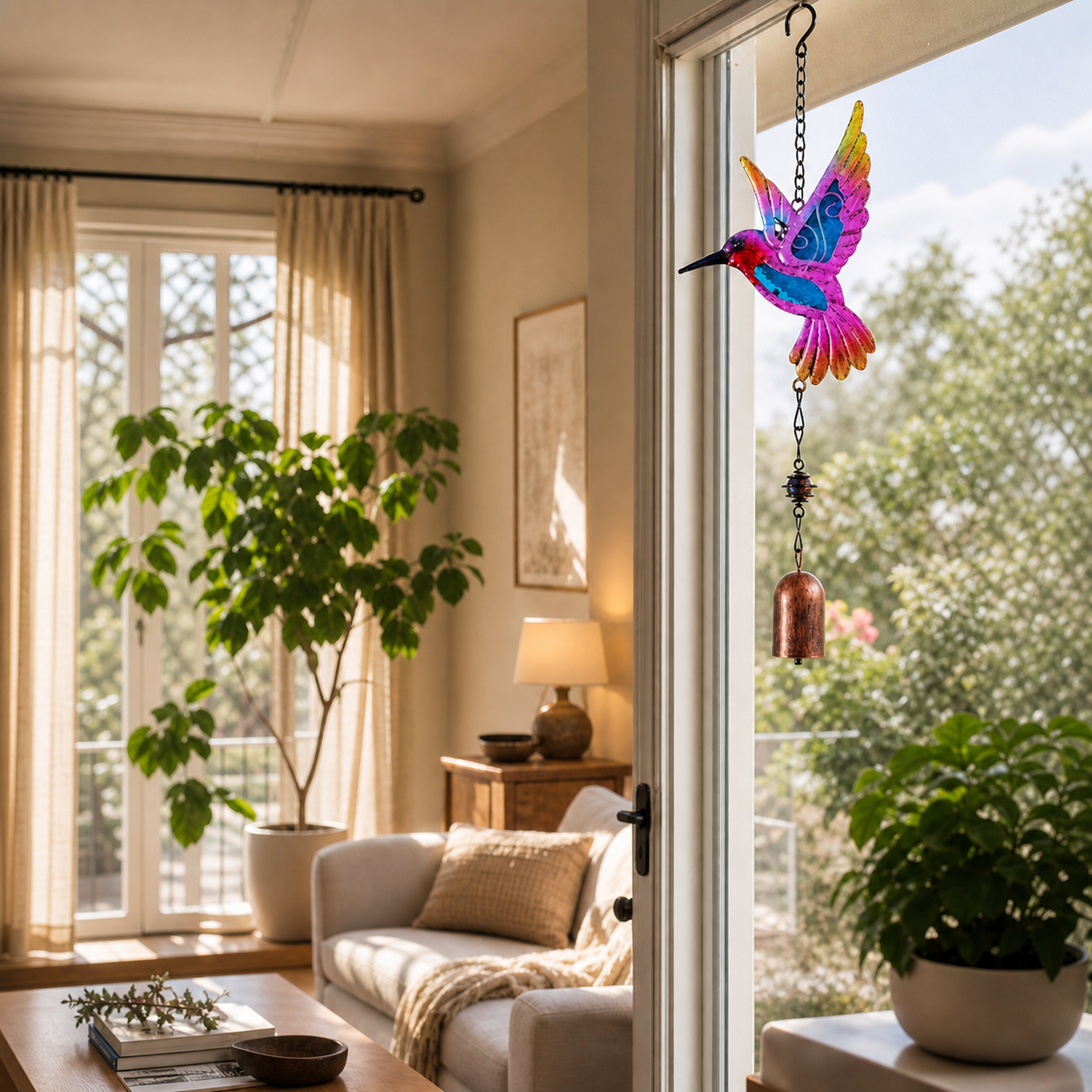 Hummingbird Suncatcher Wind Chime
