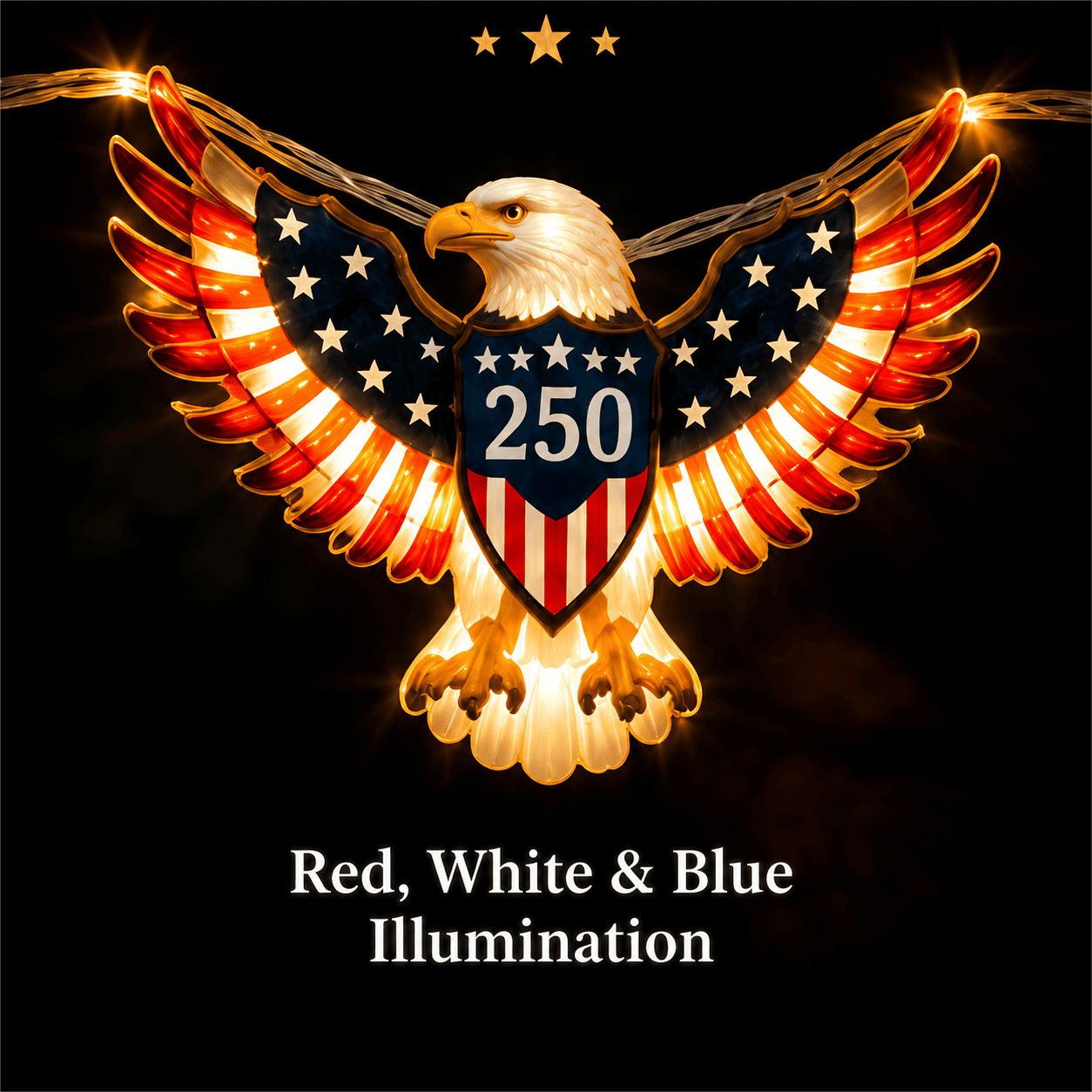 United States 250th Anniversary Eagle String Lights
