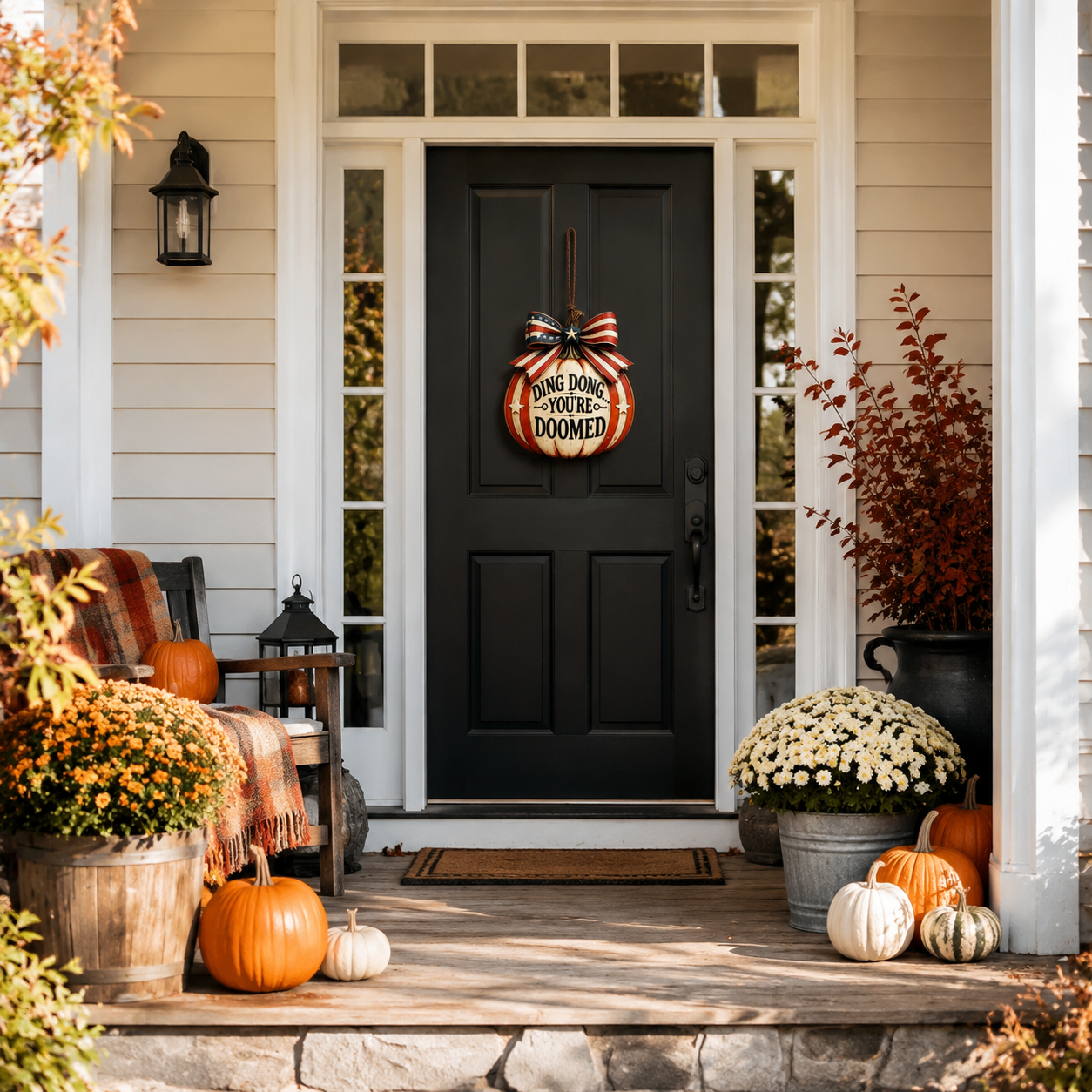🎃😂 Ding Dong…A Spooky-Funny Heritage Door Hanger Has Arrived
