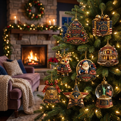 Limited Edition Patriotic Christmas Tree Decoration | 1776-2026 Anniversary Collectible