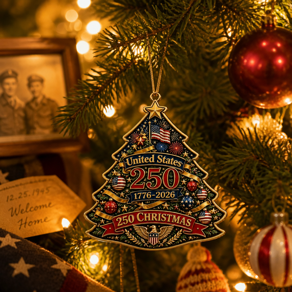 Limited Edition Patriotic Christmas Tree Decoration | 1776-2026 Anniversary Collectible
